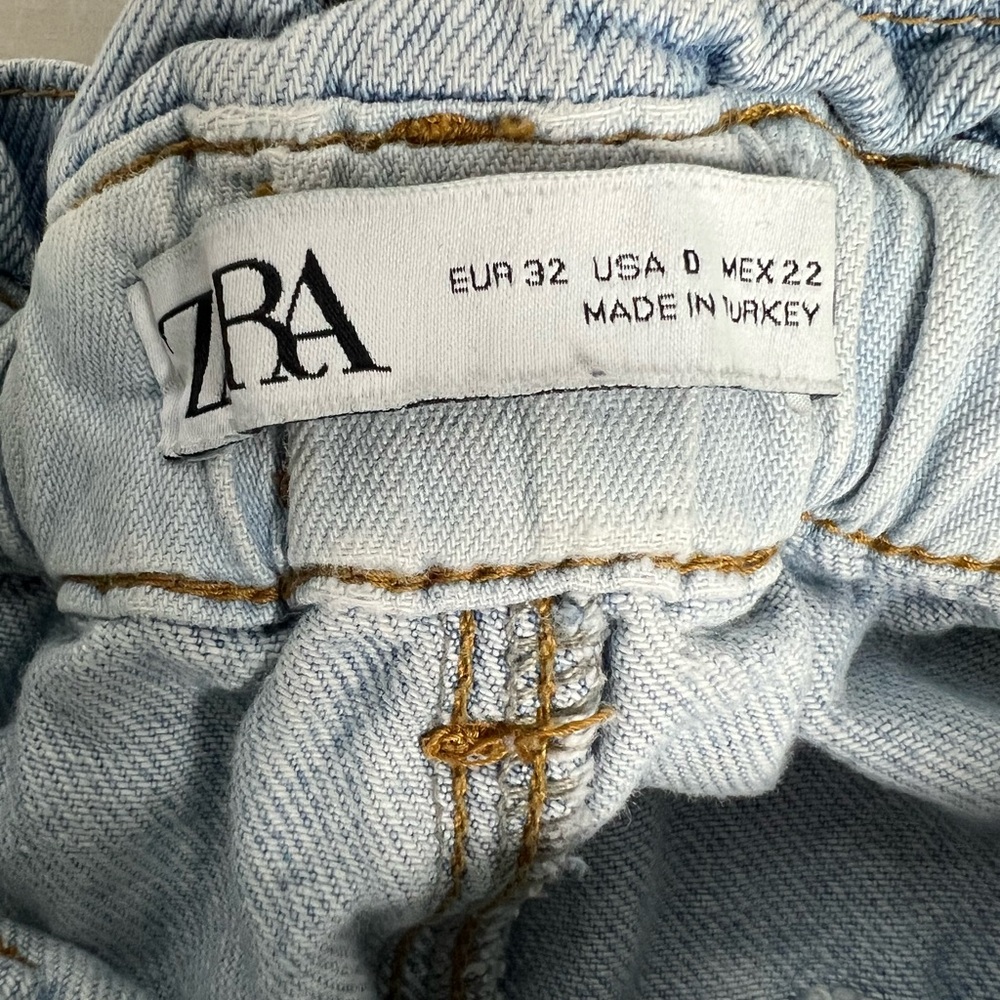 Zara paper bag waist jeans Size 0 - Picture 4 of 5